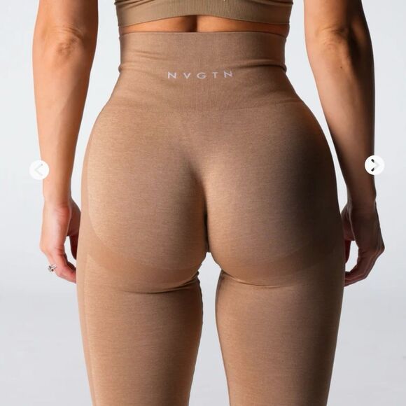 NVGTH Beige Performance Seamless Leggings Women's Size Small - Picture 4 of 14